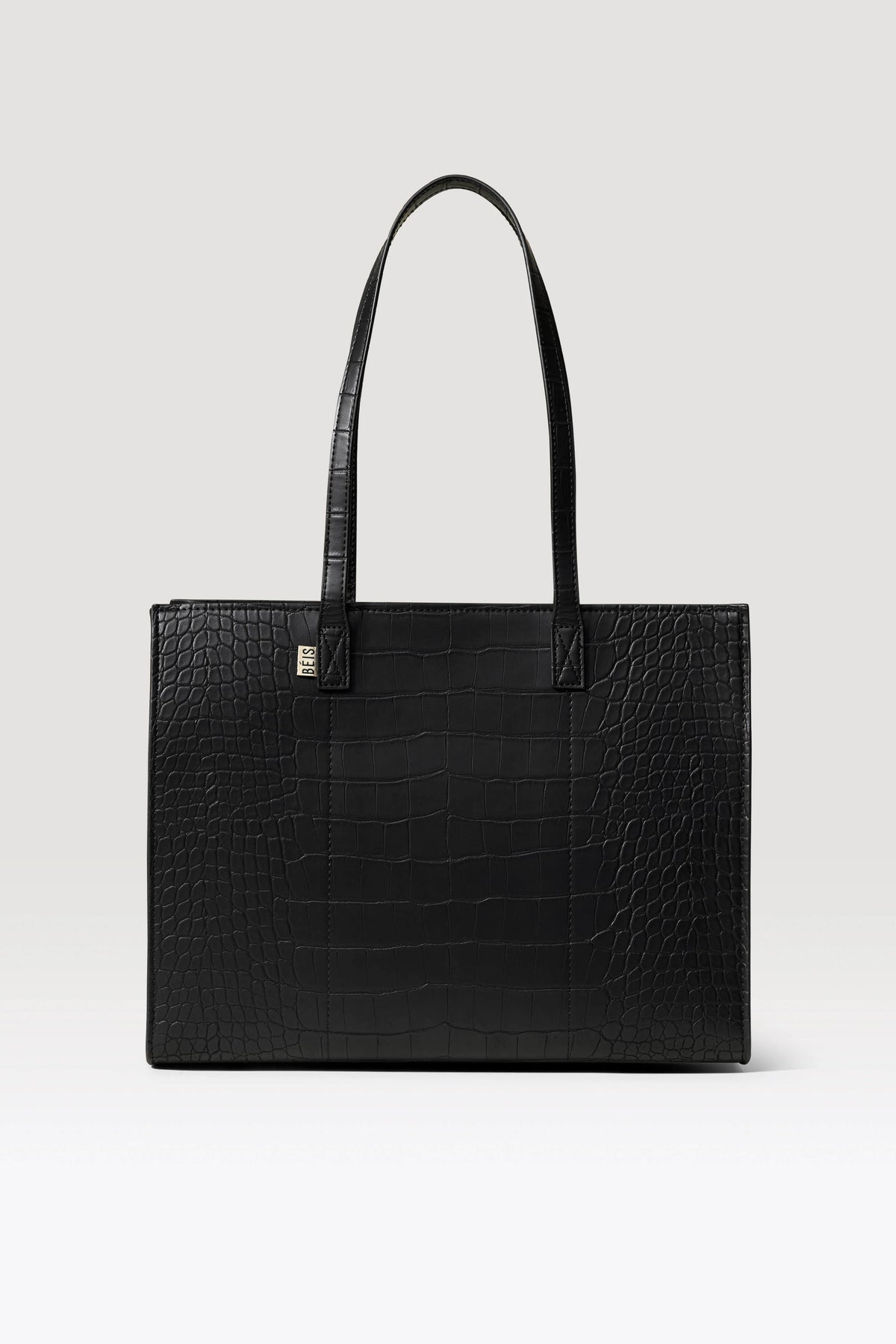 The Work Tote in Black Croc